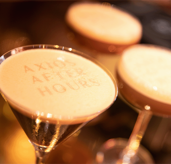 Cocktail drinks from the Axios After Dark Presented by Live Nation event.
