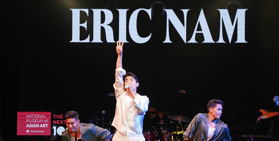 Eric Nam singing at the NMAA Centennial Celebration.