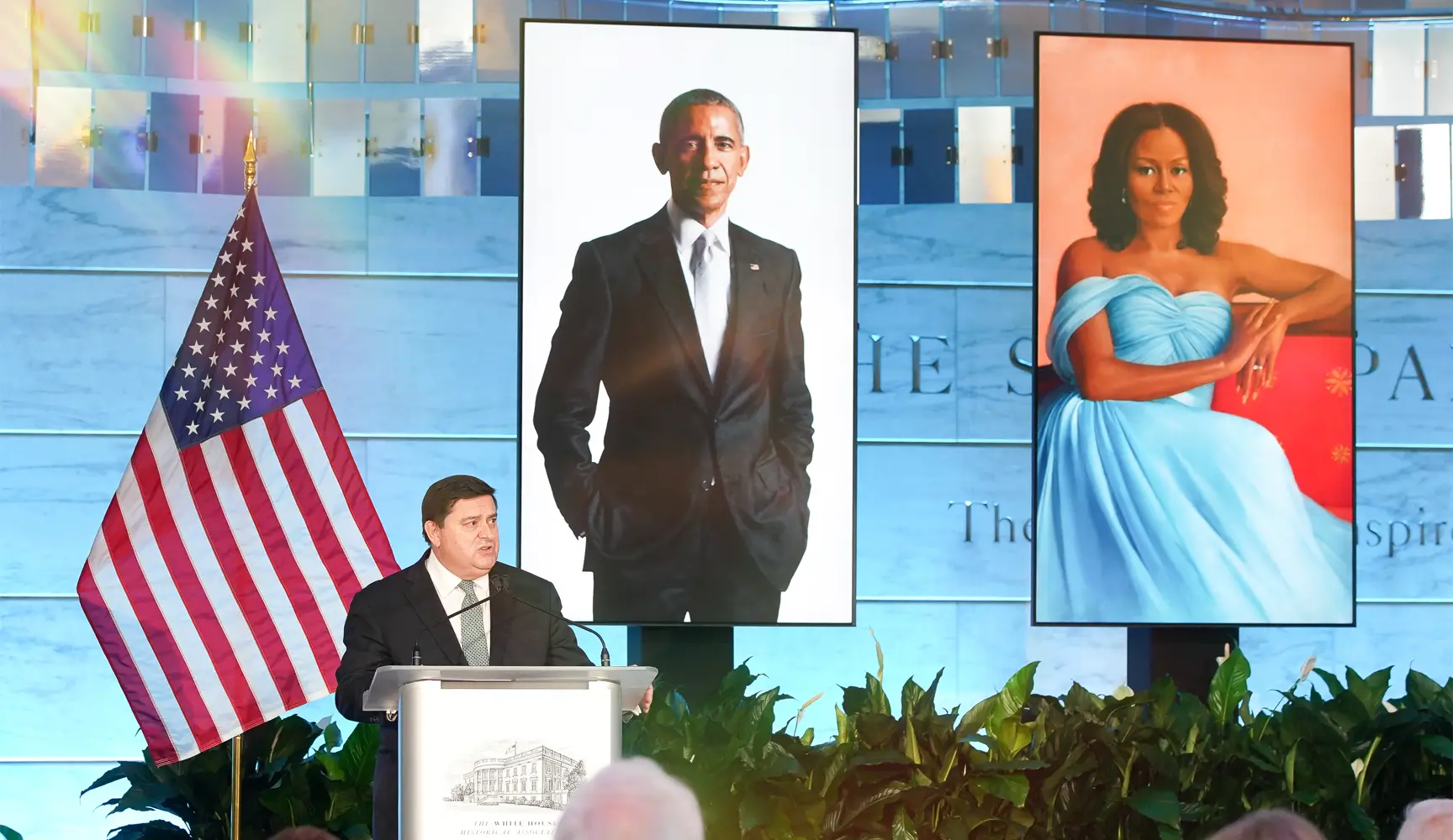 Unveiling of the Obama portraits.
